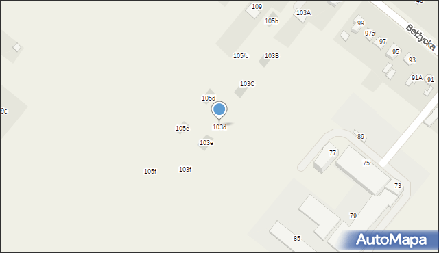 Niedrzwica Duża, Bełżycka, 103d, mapa Niedrzwica Duża