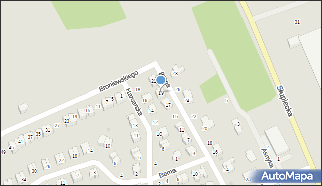 Nowa Ruda, Bema Józefa, gen., 19, mapa Nowa Ruda