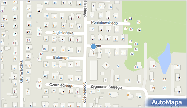 Nowa Sól, Bema Józefa, gen., 2, mapa Nowa Sól
