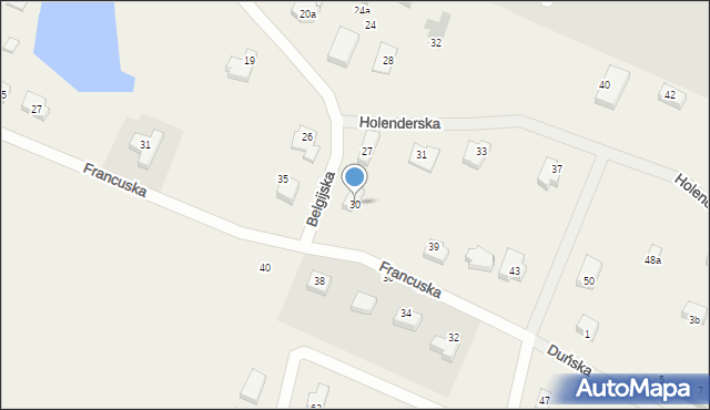 Nowa Wieś Malborska, Belgijska, 30, mapa Nowa Wieś Malborska