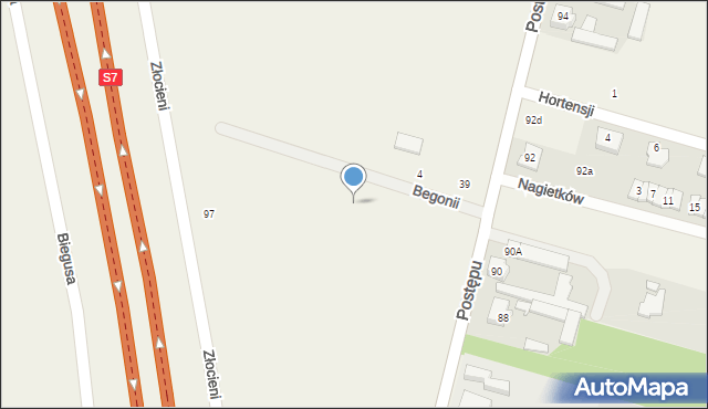 Nowa Wola, Begonii, 5, mapa Nowa Wola