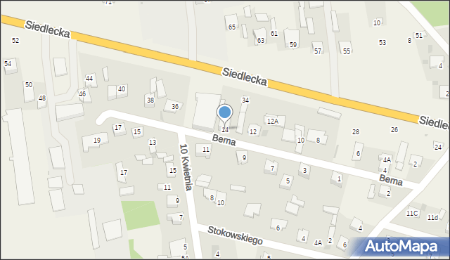 Nowe Iganie, Bema Józefa, gen., 14, mapa Nowe Iganie