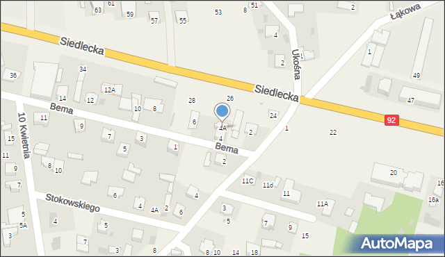 Nowe Iganie, Bema Józefa, gen., 4A, mapa Nowe Iganie