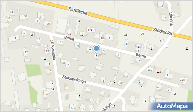 Nowe Iganie, Bema Józefa, gen., 5, mapa Nowe Iganie