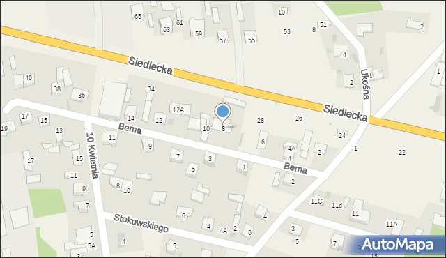 Nowe Iganie, Bema Józefa, gen., 8, mapa Nowe Iganie