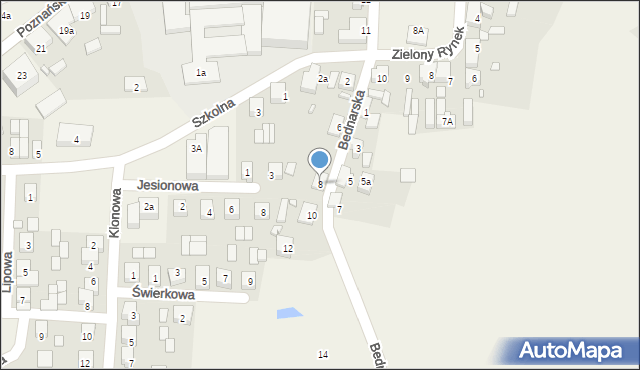 Nowe Miasto nad Wartą, Bednarska, 8, mapa Nowe Miasto nad Wartą