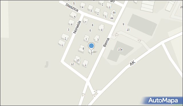 Nowogard, Bema Józefa, gen., 2, mapa Nowogard