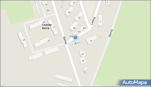 Nowogard, Bema Józefa, gen., 40, mapa Nowogard