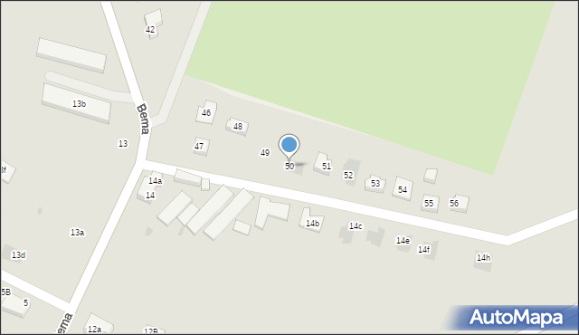 Nowogard, Bema Józefa, gen., 50, mapa Nowogard