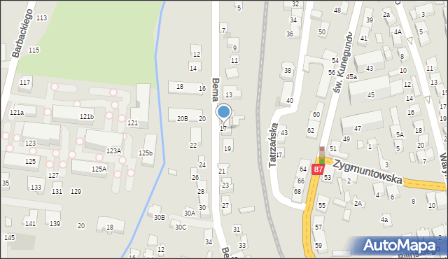 Nowy Sącz, Bema Józefa, gen., 17, mapa Nowego Sącza