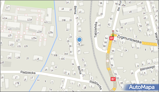 Nowy Sącz, Bema Józefa, gen., 25, mapa Nowego Sącza