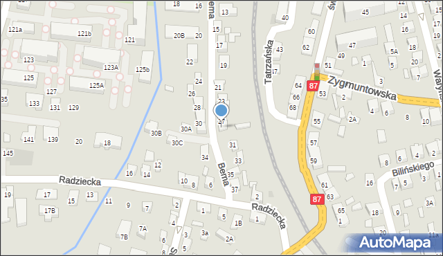 Nowy Sącz, Bema Józefa, gen., 29, mapa Nowego Sącza