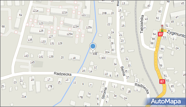 Nowy Sącz, Bema Józefa, gen., 32a, mapa Nowego Sącza
