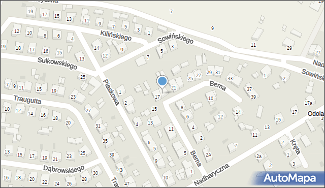 Odolanów, Bema Józefa, gen., 19, mapa Odolanów