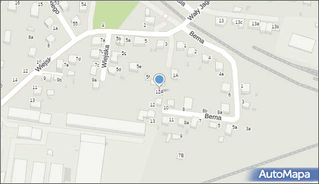 Oleśnica, Bema Józefa, gen., 12A, mapa Oleśnica
