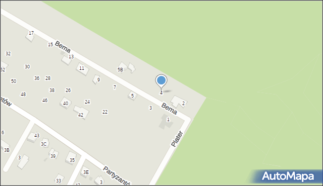 Orzesze, Bema Józefa, gen., 4, mapa Orzesze