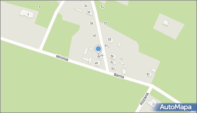 Ostrów Mazowiecka, Bema Józefa, gen., 44, mapa Ostrów Mazowiecka