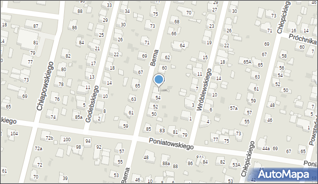 Ostrów Wielkopolski, Bema Józefa, gen., 56, mapa Ostrów Wielkopolski