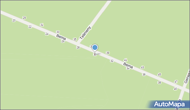 Otwock, Bema Józefa, gen., 30, mapa Otwock