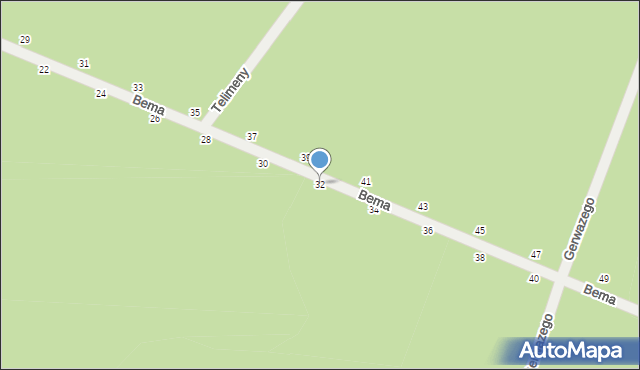 Otwock, Bema Józefa, gen., 32, mapa Otwock