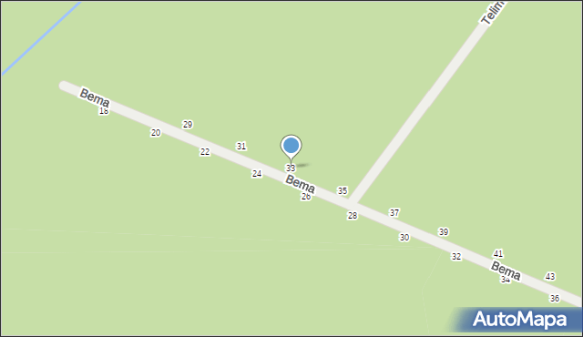 Otwock, Bema Józefa, gen., 33, mapa Otwock