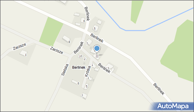 Pacółtowo, Berlinek, 11, mapa Pacółtowo