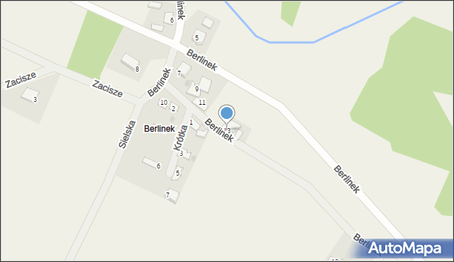 Pacółtowo, Berlinek, 13, mapa Pacółtowo