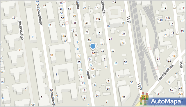 Piaseczno, Bema Józefa, gen., 16, mapa Piaseczno