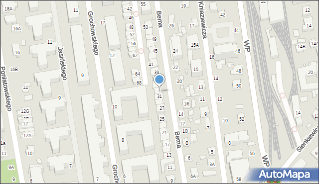 Piaseczno, Bema Józefa, gen., 33, mapa Piaseczno