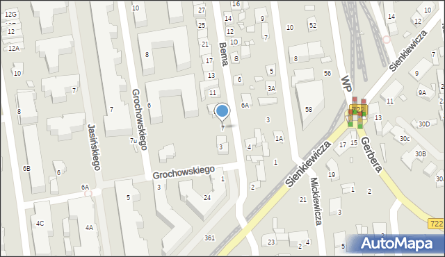 Piaseczno, Bema Józefa, gen., 7, mapa Piaseczno