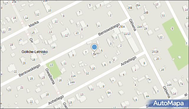 Piaseczno, Beniowskiego Maurycego, 5A, mapa Piaseczno