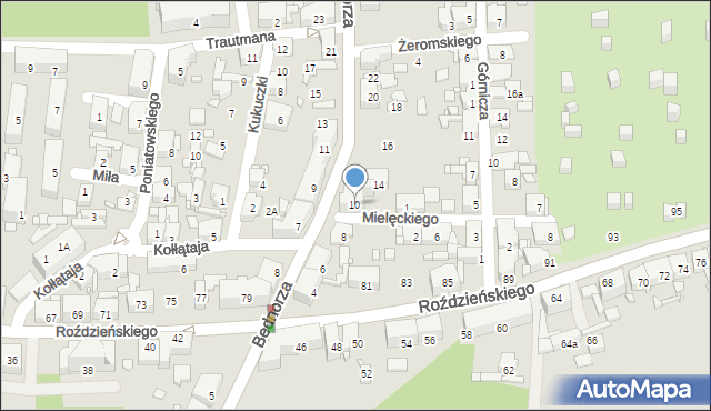 Piekary Śląskie, Bednorza Herberta, bp., 10, mapa Piekary Śląskie