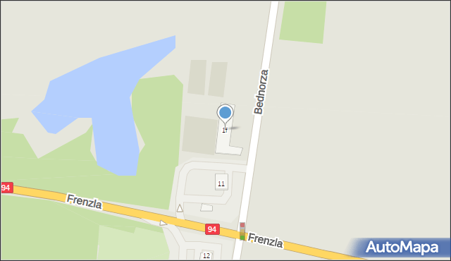 Piekary Śląskie, Bednorza Herberta, bp., 1f, mapa Piekary Śląskie