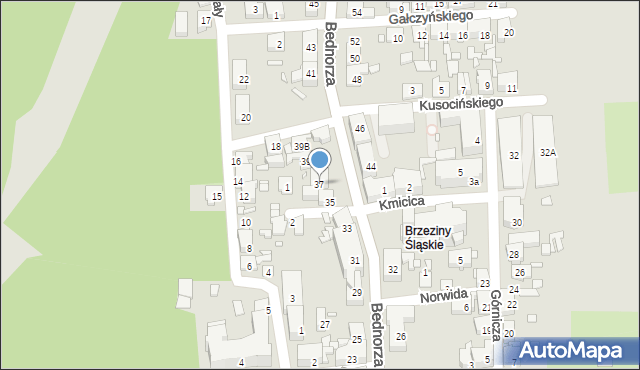 Piekary Śląskie, Bednorza Herberta, bp., 37, mapa Piekary Śląskie