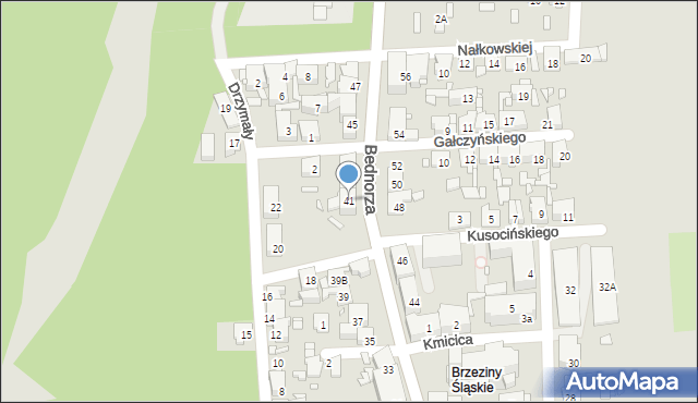 Piekary Śląskie, Bednorza Herberta, bp., 41, mapa Piekary Śląskie