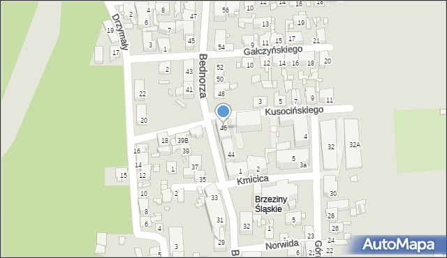 Piekary Śląskie, Bednorza Herberta, bp., 46, mapa Piekary Śląskie