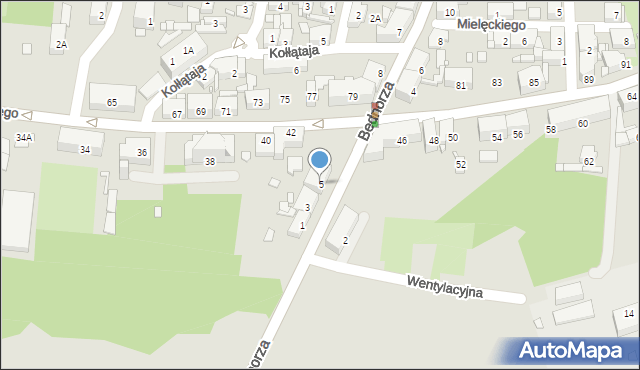 Piekary Śląskie, Bednorza Herberta, bp., 5, mapa Piekary Śląskie
