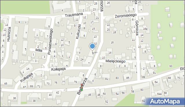 Piekary Śląskie, Bednorza Herberta, bp., 9, mapa Piekary Śląskie