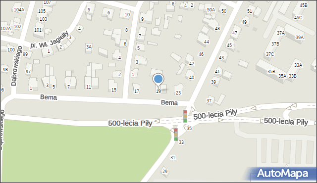 Piła, Bema Józefa, gen., 19, mapa Piły