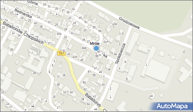Pińczów, Bednarska, 34, mapa Pińczów