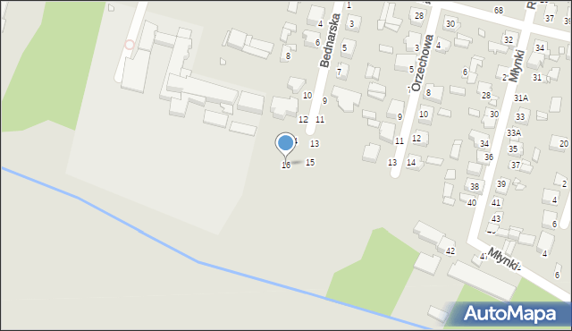 Piotrków Trybunalski, Bednarska, 16, mapa Piotrków Trybunalski