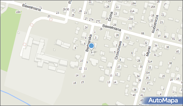 Piotrków Trybunalski, Bednarska, 7, mapa Piotrków Trybunalski