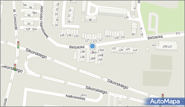 Piotrków Trybunalski, Belzacka, 136M, mapa Piotrków Trybunalski