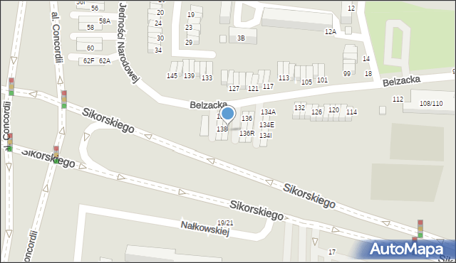 Piotrków Trybunalski, Belzacka, 138F, mapa Piotrków Trybunalski