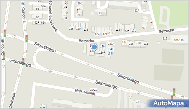 Piotrków Trybunalski, Belzacka, 138H, mapa Piotrków Trybunalski