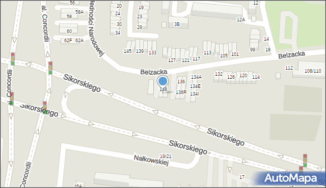 Piotrków Trybunalski, Belzacka, 138N, mapa Piotrków Trybunalski