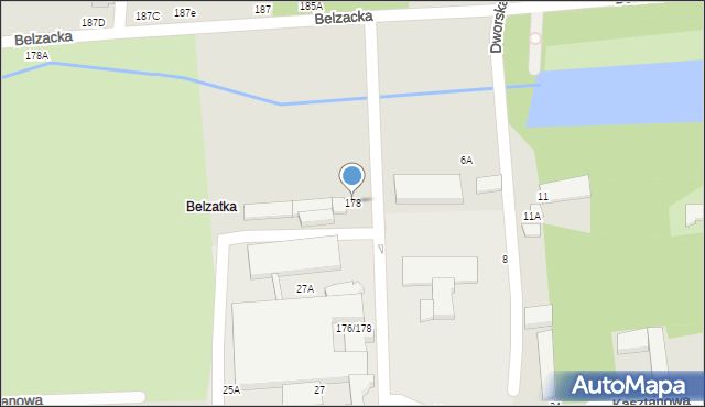 Piotrków Trybunalski, Belzacka, 178, mapa Piotrków Trybunalski