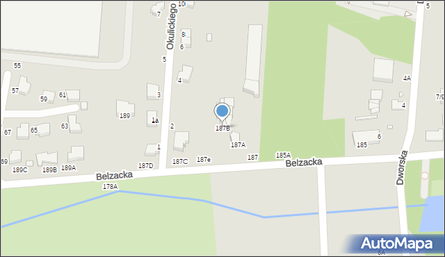 Piotrków Trybunalski, Belzacka, 187B, mapa Piotrków Trybunalski