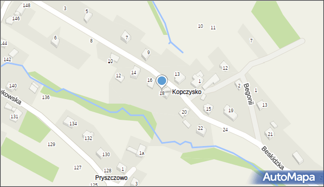 Porąbka, Beskidzka, 18, mapa Porąbka