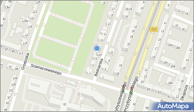 Poznań, Bednarska, 5a, mapa Poznania